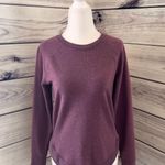Athleta Purple Confetti Crewneck Rounded Hem Sweatshirt Photo 0