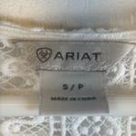 Ariat  White Long Sleeve Lace Blouse Size Small EUC #5663 Photo 4