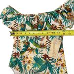 Cabana Del Sol One Piece Swimsuit Off the Shoulder Palm Floral Womens Small NWT Photo 10