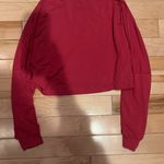 Lulus LULU’S LOOK AT ME NOW RED DOLMAN SLEEVE CROP TOP Photo 4