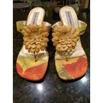 Monzo & Franco Flower Heels Slides Sandals Shoes 9M Size 9 Photo 7