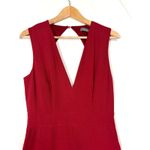 Essue  Red Sleeveless V-Neck Wide-Leg Women's Jumpsuit Sz S Chic Glam Minimalist Photo 1