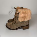 Aetrex  Brooklyn Leather‎ Boots Green Khaki Faux Fur CB114 EU 39 Women’s 8.5 Photo 1