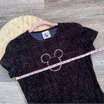 RARE vintage 1995 Mickey & Co little black velvet dress w/ rhinestone Disney Size L Photo 7