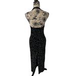 Alexia Admor Black Patterned Stretch Halter Gown Size Large Photo 1