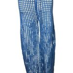 Blue Crochet Pants swimsuit Coverup size Small Drawstring Waist Photo 0