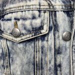 Juicy Couture Black Label Acid Wash Denim Jacket Pink Faux Fur Size XS Crop Photo 7