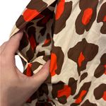 New York And Company  Leopard-Print Poplin Ruffle Flare Dress size large Photo 3