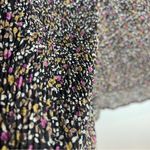 Lucy Paris Blouse Pull On Ruched fabric Semi Sheer Floral Fabric Photo 3