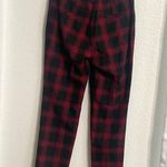 J.Jill Womens Pants Black Red Plaid Premium Bi Stretch Slacks Tapered Leg Size 4 Photo 1