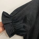 Very J Black Floral Textured Mini Dress Boho Ruffle Hem Elastic Waist Sz 1X NWT Photo 5