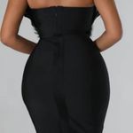 NWT BANDAGE MIDI DRESS WITH FRONT FEATHER DETAIL (BLACK) small Photo 35