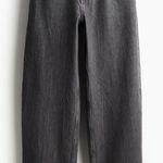 H&M EUC Women’s Sz: 6 Dusty Gray Denim Baggy Wide Leg Loose Fit High Waist Jeans Photo 0