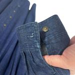 Max Z Denim Western Dress Rhinestones Studded‎ Maxi Vintage Pleated Sz 12 Blue Photo 5