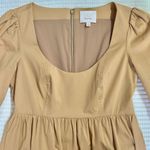 Cinq a Sept Rose Midi Dress in Tan Size 4 Photo 3