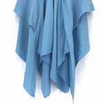 Balenciaga Linen Handkerchief High-Low Linen Skirt Light Blue 40 *Authentic Photo 14