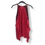 Kenneth Cole  Pink Sleeveless Ruffle Top Mesh Detail Draped Back Size XS Photo 2