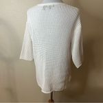 Theory  white open knit crochet tunic top MEDIUM Photo 6