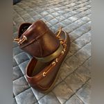 L.L. Bean women’s Loafers Leather Shoes Dress Size 7M flats Brown Photo 4