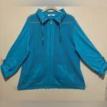 Allison Daley  Semi Sheer Full Zip Light Weight Jacket Photo 0