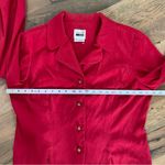 Leslie Fay Vintage Button Front Red Blazer Jacket Petite Size 14P Photo 7