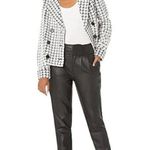 Kut From The Kloth NWT Lessie Coated Denim High-Waist Pleated Pants Faux Leather Photo 2