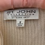 St. John  collection by Marie Grey zip up cream sweater size 2 flaw Photo 2