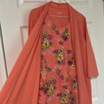 Blair  faux cardigan coral 3/4 sleeve top sz Large Photo 4