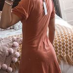 BCBGeneration Orange Lace Up Mini Dress Photo 3