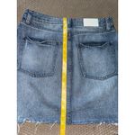 Pistola  Distressed Curved Ripped Hem Distress‎ Denim Skirt side stripe Size 28 Photo 7