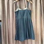 Mossimo Chambray Denim Spaghetti Strap Fit & Flare Circle Print Dress Medium Blue Photo 9