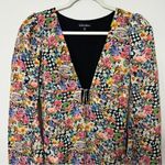 For Love & Lemons  June Bell Sleeve Mini Dress Size Medium Floral fairy Photo 3