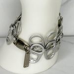 Walleska Soda Pop Tab Crochet Necklace Bracelet Set Statement ✨ Silver Photo 11