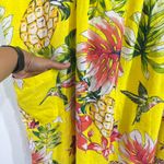 Only Necessities Tropical Pineapple Floral Sleeveless Dress Plus Size 3X Summer Yellow Photo 8