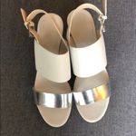 Calvin Klein white/cork leather wedge sandal size 8 Photo 1