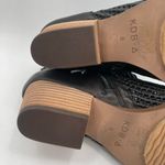 Kelsi Dagger  BROOKLYN Ego Boots Size 8 Black Leather Booties Woven Zipper NEW Photo 14