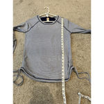 Lucy Tech M Workout Pullover Shirt Yoga Run Long Sleeve Top Ruching Keyhole Vent Blue Size M Photo 6