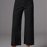 Maeve by Anthropologie The Colette Wide Leg Cropped Pants Black Size 29P Photo 0