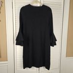 Anthropologie Womens Black Claudette Ruffle Sleeve Sweater Dress Small Photo 1
