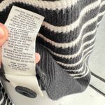 Bagatelle  Striped Super Soft V-Neck Cardigan Sweater Black Ivory Size Large Photo 10