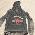 US apparel size small long sleeve distressed Fort Lauderdale hoodie GUC Gray Photo 1