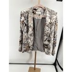 Calvin Klein Women’s Flower Print Open Blazer Decorative Buttons Size 14 Photo 5