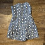 DO+BE NWOT  Blue Eyelet Strapless Romper Photo 2