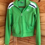 Nike BRIGHT GREEN  AIR ZIP UP EMBROIDERED TRACK BOMBER ATHLETIC JACKET Photo 0