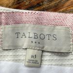 Talbots T5 Jacquard Striped Pencil Skirt Pink White 100% Cotton Classic 10 M Photo 1