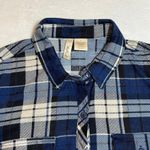 Bella D. Women's Plaid Button Up Shirt Size Medium Western Rodeo Colorful Cabin Blue Photo 2