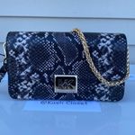 Michael Kors MK Sonia Medium Snake Embossed Shoulder Bag - Black Photo 0