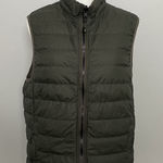 Hawke & Co. Hawk & Co Vest Puffer Reversible Duck Down Pockets Lightweight Olive Green Tan Photo 0