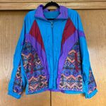 Vintage 90s Westside Connection Abstract Windbreaker Tracksuit Jacket Size Large Blue Photo 0