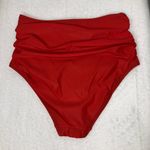 New Coastal Blue High Waist Bikini Bottoms in Red Orange size XS Photo 2